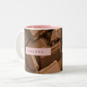 Tasse 2 Couleurs Personalized Creamy Milk Chocolate Chunk (Devant gauche)