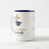 Tasse 2 Couleurs Personalized custom year Christian Graduation (Devant gauche)