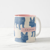 Tasse 2 Couleurs Personalized Cute French Bulldog (Devant droit)