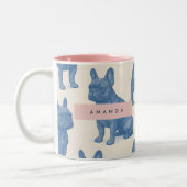 Tasse 2 Couleurs Personalized Cute French Bulldog (Gauche)