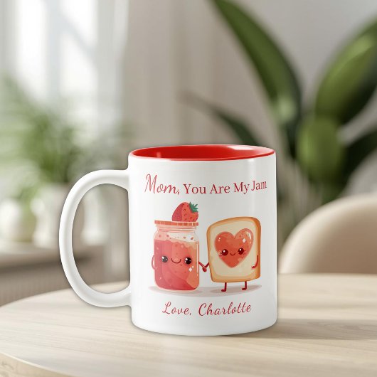 Tasse 2 Couleurs Personalized Cute Strawberry Jam Mothers Day Gift 