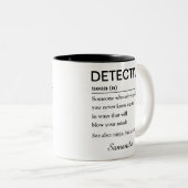 Tasse 2 Couleurs Personalized Detective Gift Funny Definition (Devant droit)