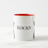 Tasse 2 Couleurs Personalized Dog Photo | Custom Pet Name  (Centre)