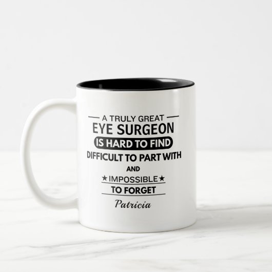 Tasse 2 Couleurs Personalized Eye Surgeon Appreciation (Gauche)