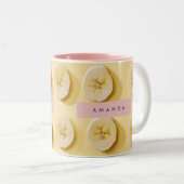 Tasse 2 Couleurs Personalized Fun Banana Slice Yellow  (Devant droit)