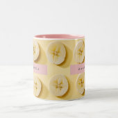 Tasse 2 Couleurs Personalized Fun Banana Slice Yellow  (Centre)