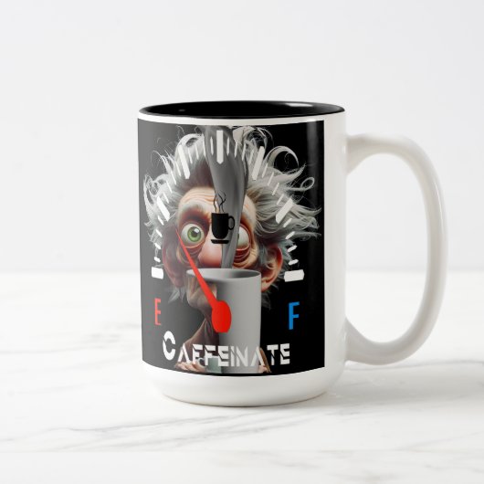 Tasse 2 Couleurs Personalized Get Caffeinated (Droit)