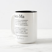 Tasse 2 Couleurs Personalized Glam-Ma Dictionary Definition Grandma (Devant gauche)