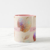 Tasse 2 Couleurs Personalized Glitter Apple Sparkle Fruit Pastel  (Centre)