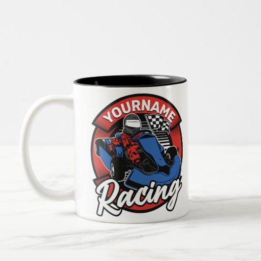 Tasse 2 Couleurs Personalized Go Kart (Gauche)
