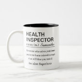 Tasse 2 Couleurs Personalized Health Inspector  Definition (Gauche)