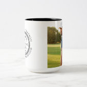 Tasse 2 Couleurs Personalized Hole in One Golf Photo (Centre)