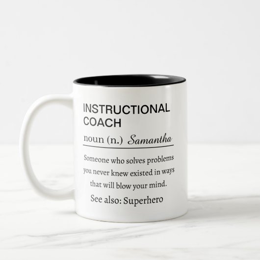Tasse 2 Couleurs Personalized Instructional Coach Definition (Gauche)