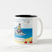 Tasse 2 Couleurs Personalized Jet Ski - Female Cartoon (Devant droit)