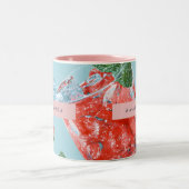 Tasse 2 Couleurs Personalized Juicy Watermelon Mint Sparkle (Centre)