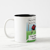 Tasse 2 Couleurs Personalized LaCrosse Player - Male Cartoon (Gauche)