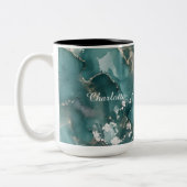 Tasse 2 Couleurs Personalized Luxury Marble Pattern Custom Name  (Gauche)