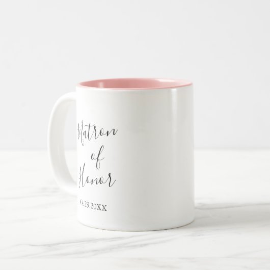Tasse 2 Couleurs Personalized Matron of Honor (Devant gauche)