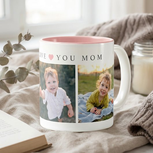 Tasse 2 Couleurs Personalized Mom Love You