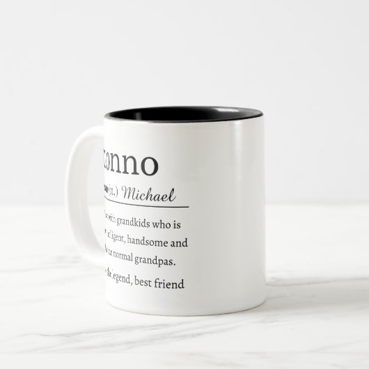 Tasse 2 Couleurs Personalized Nonno Definition (Devant gauche)