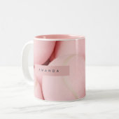 Tasse 2 Couleurs Personalized Pastel Chic Pink Tennis Ball  (Devant gauche)