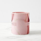 Tasse 2 Couleurs Personalized Pastel Chic Pink Tennis Ball (Centre)