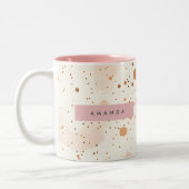 Tasse 2 Couleurs Personalized Pastel Confetti Dot Style (Gauche)