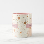 Tasse 2 Couleurs Personalized Pastel Confetti Dot Style (Centre)