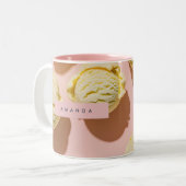 Tasse 2 Couleurs Personalized Pastel Lemon Cream Bliss (Devant gauche)