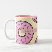Tasse 2 Couleurs Personalized Pastel Pink Donut (Gauche)
