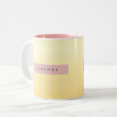 Tasse 2 Couleurs Personalized Pastel Soft Yellow Ombre  (Devant gauche)