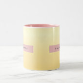 Tasse 2 Couleurs Personalized Pastel Soft Yellow Ombre  (Centre)