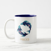 Tasse 2 Couleurs "Personalized Pisces Zodiac sign Name and traits (Gauche)