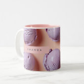 Tasse 2 Couleurs Personalized Purple Ice Cream Scoop (Devant gauche)