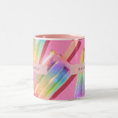 Tasse 2 Couleurs Personalized Rainbow Glitter Popsicle Dreamt (Centre)