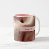 Tasse 2 Couleurs Personalized Raspberry Swirl Gelato Design (Devant droit)