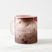 Tasse 2 Couleurs Personalized Raspberry Swirl Gelato Design (Devant gauche)