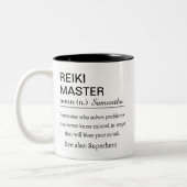 Tasse 2 Couleurs Personalized Reiki Master  Definition  (Gauche)