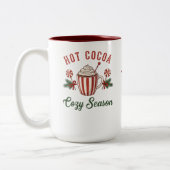 Tasse 2 Couleurs Personalized Retro Hot Cocoa Cozy Season (Gauche)