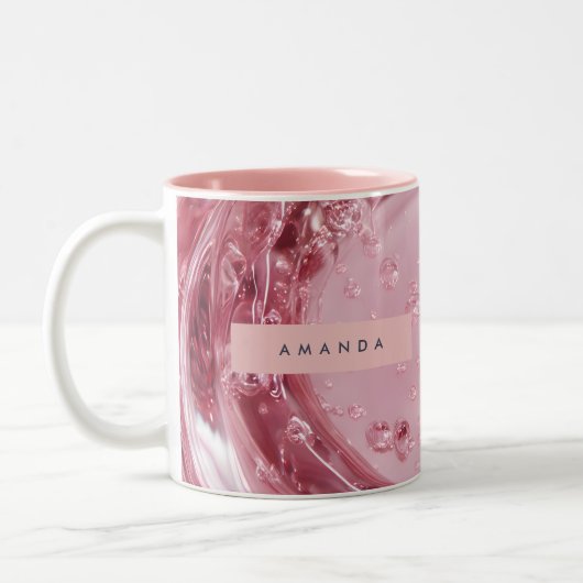 Tasse 2 Couleurs Personalized Shiny Blush Marble Effect (Gauche)