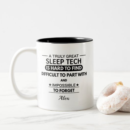 Tasse 2 Couleurs Personalized Sleep Tech (Avec donut)