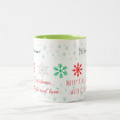 Tasse 2 Couleurs Personalized Snowflake Christmas (Centre)