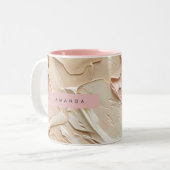 Tasse 2 Couleurs Personalized Soft Neutral Paint Texture  (Devant gauche)