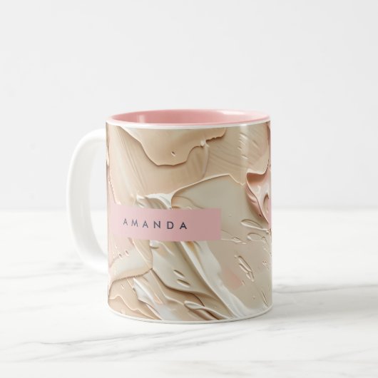 Tasse 2 Couleurs Personalized Soft Neutral Paint Texture  (Devant gauche)
