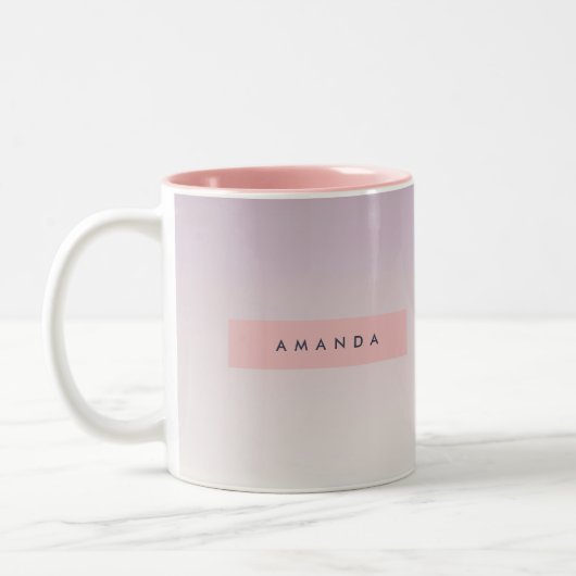 Tasse 2 Couleurs Personalized Soft Pastel Lavender Gradient (Gauche)