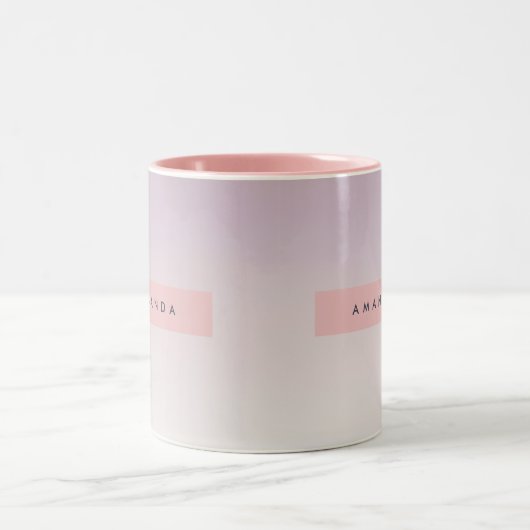 Tasse 2 Couleurs Personalized Soft Pastel Lavender Gradient (Centre)
