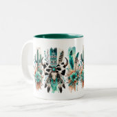 Tasse 2 Couleurs Personalized Southwestern Style Cowgirl Design  (Devant gauche)