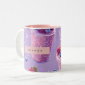 Tasse 2 Couleurs Personalized Sparkling Berry Bliss Purple Smoothie (Devant gauche)