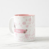 Tasse 2 Couleurs Personalized Spring Cat (Devant gauche)