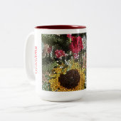 Tasse 2 Couleurs Personalized Sunflower Mosaic Cup (Devant gauche)
